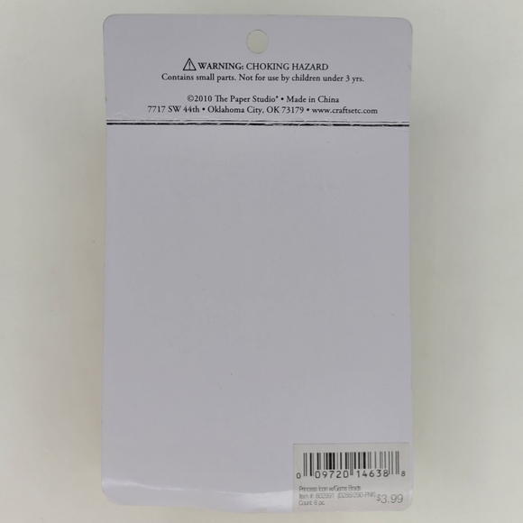 The Paper Studio Spare Parts Princess Brads 6 pcs Princess Icon w/Gems Brads - Picture 2 of 8